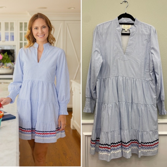 Sail to Sable Dresses & Skirts - EUC Large Sail to Sable Red white blue Ric Rac dress woman’s